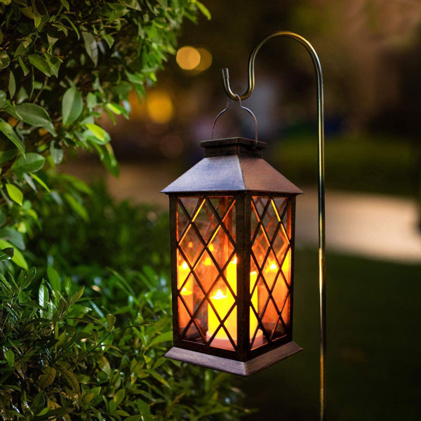 A Home 14'' Solar Powered Outdoor Lantern | Wayfair