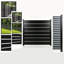 Aluminium Slatted Fencing Kit, Anthracite Grey Slats, 3ft / 900mm High, 50mm Slats, 1 Post + 12 Slats, 1.8m, Above-Ground-132783799-132783823-132783829