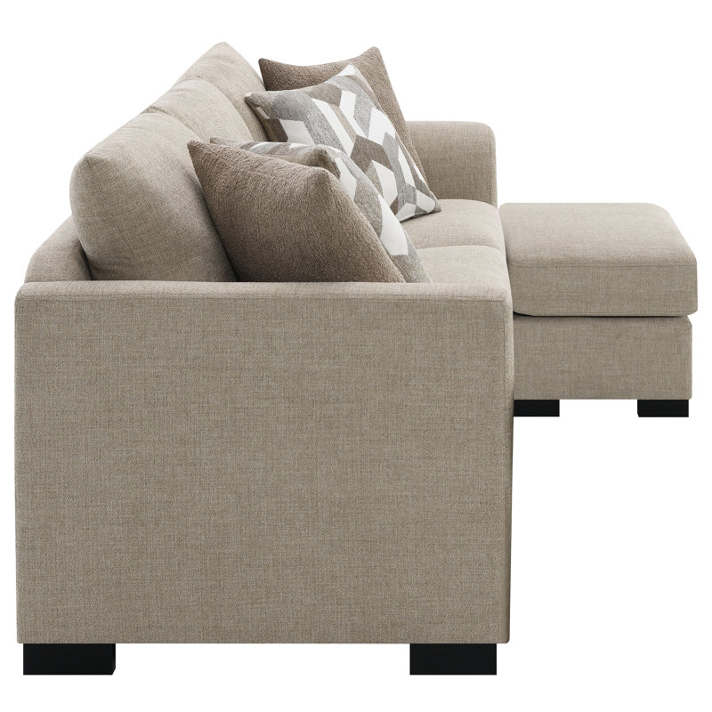 Canapé-lit modulaire rembourré Napa, Tissu chameau