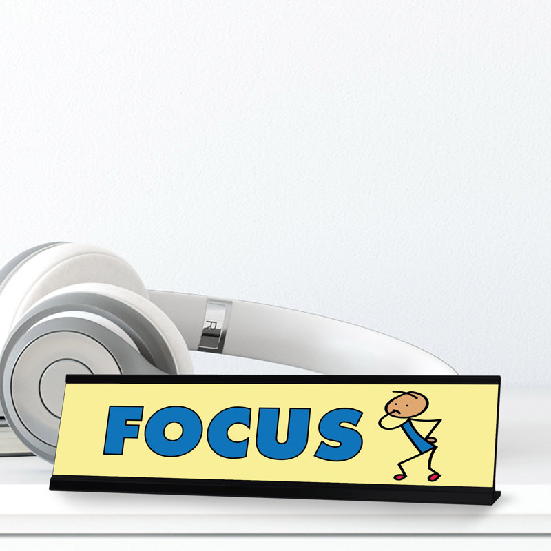 Focus Nameplate Desk Sign