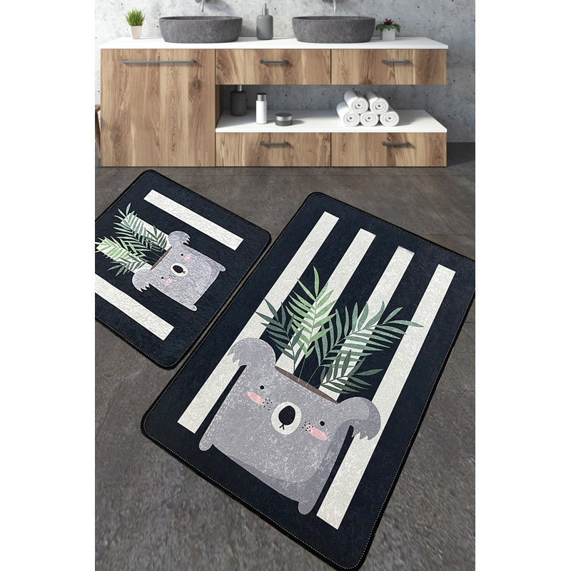 Nikhel Non-Slip Bath Rug