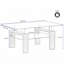 Table basse en verre Nansi, table de salon et table centrale avec tablettes de rangement à 2 niveaux, conception moderne avec pieds en métal-1435348401-1443586757