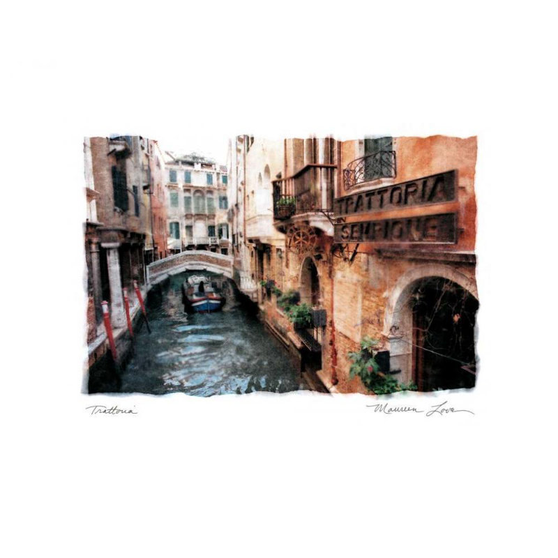 «Winston Porter Love», art sur toile tendue par Maureen Gallery: Trattoria, H 15 po x l 18 po