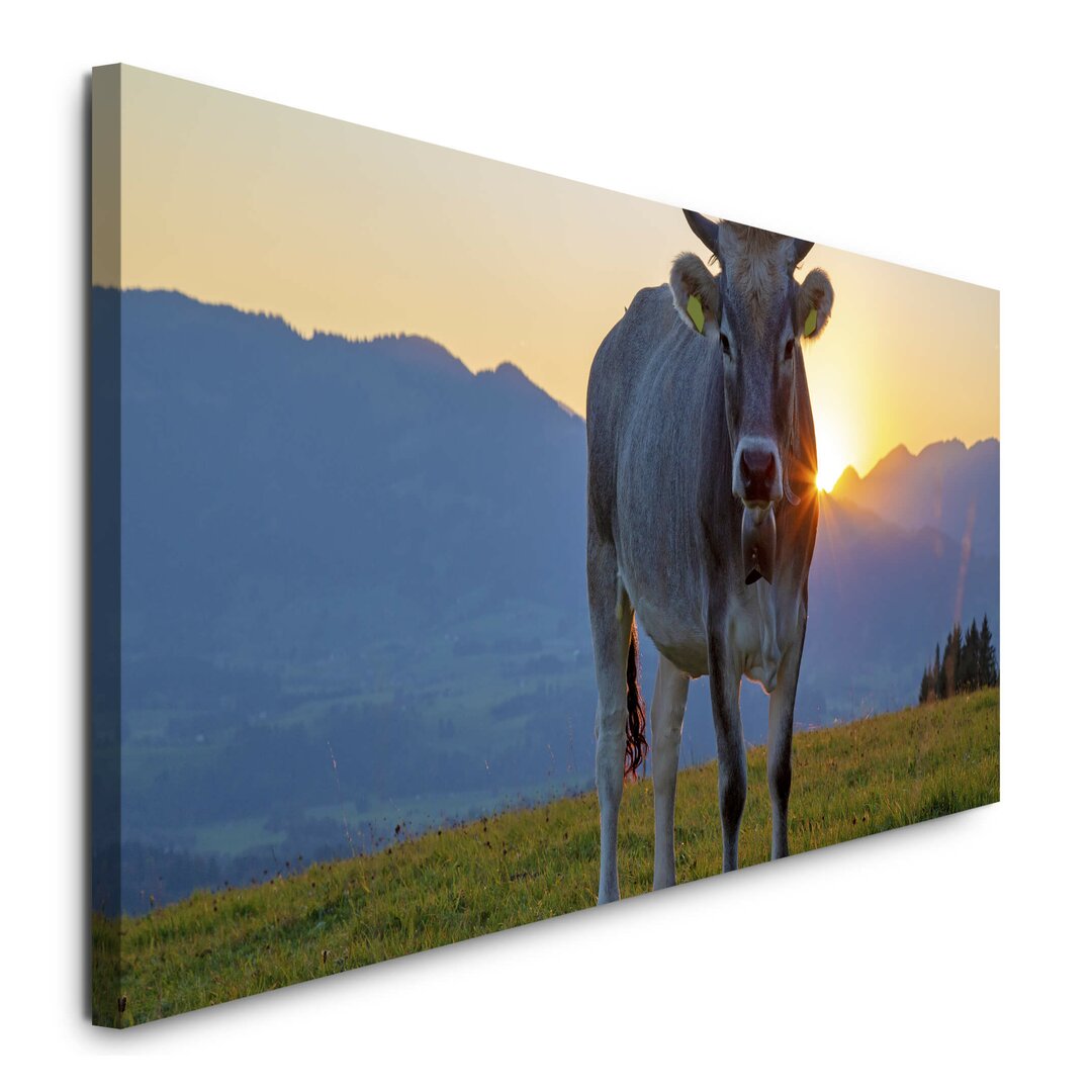 Leinwandbild Kuh im Allgäu