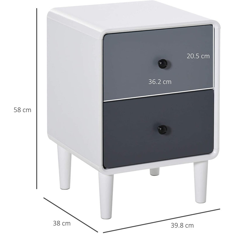 Abdul-Qaadir 39.8cm W Manufactured Wood Bedside Table