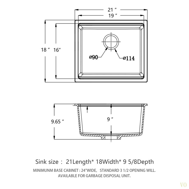 Quartz Kitchen Sink - 21X18"  Granite Composite Workstation Undermount Kitchen Sink, Glossy White