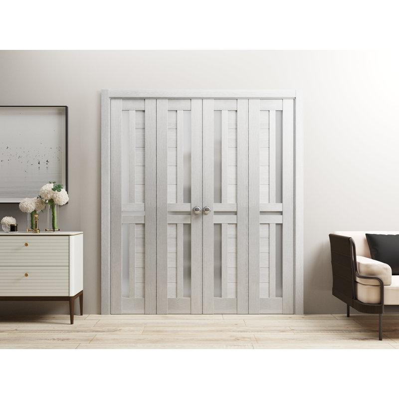 Portes pliantes Veregio, Gris clair, 96 po x 80 po