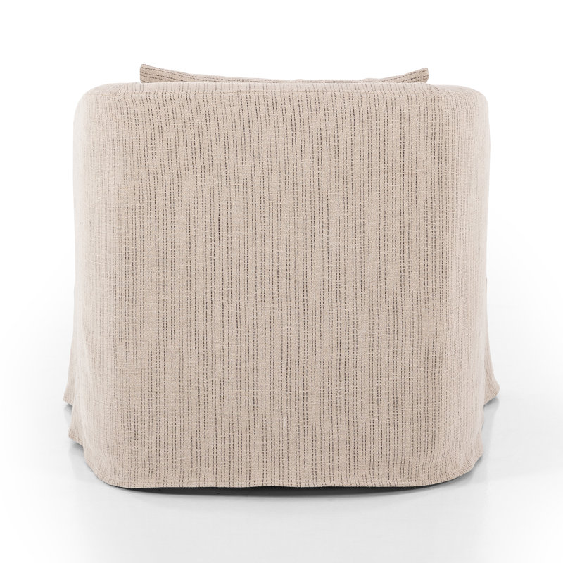 Topanga Slipcover Swivel Chair-Laine Flint