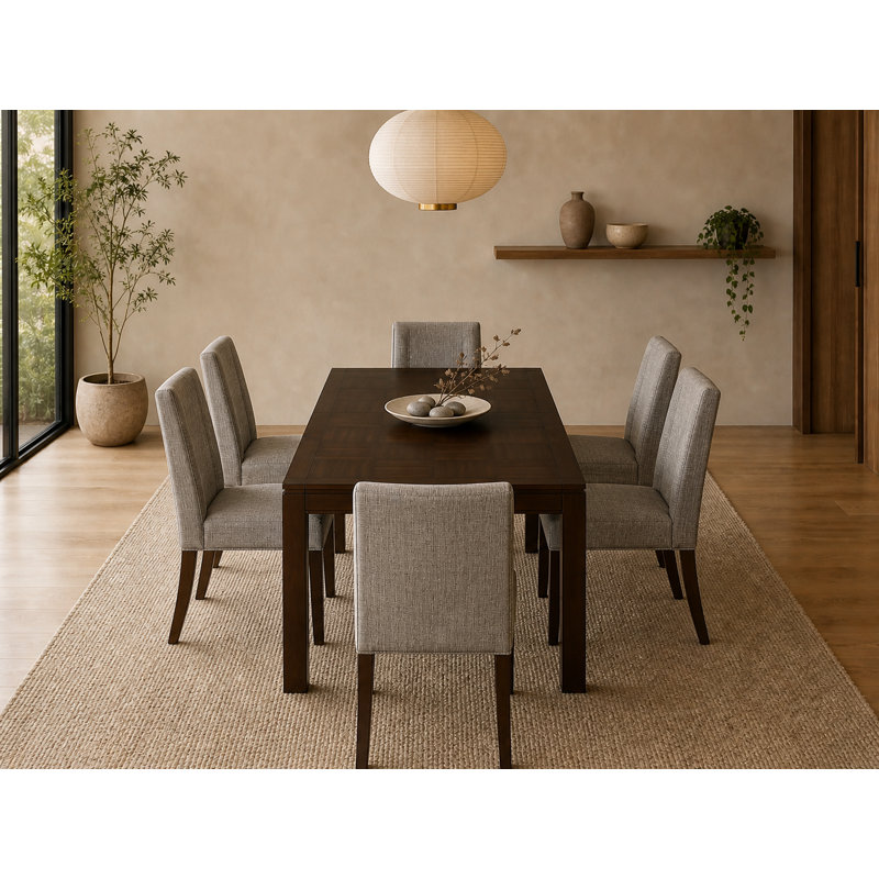 Hagberg Extendable Solid Wood Base Dining Table