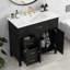 Meuble-lavabo noir avec tiroirs 36 po-1982114393