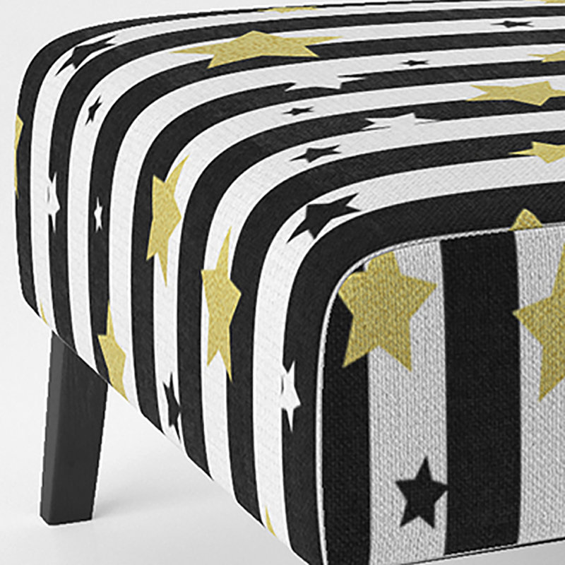 Fauteuil de chambre d'appoint rembourré à motif Gold Strips Gold