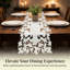 Chemin de table en dentelle blanche avec broderie ajourée élégante pour table de salle à manger et décoration de Noël de table