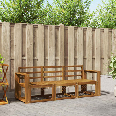  Outdoor Sofa Set Solid Acacia Wood Sectional Garden Furniture Modern