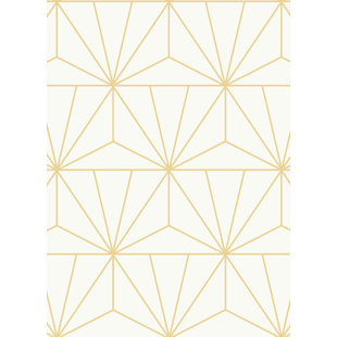 Papier peint adhésif géométrique doré standard