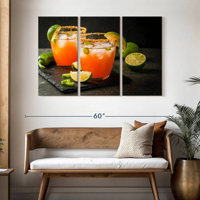 Yarlin épicé Michelada cocktail, H 32 po x l 50 po