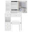 Petit meuble-lavabo de 29,2 po avec tabouret de bureau et tabouret rembourré à gauche 29,5 po, grande commande tactile, interrupteur tricolore, miroir à luminosité réglable, rangement à grande capacité, convient aux petits espaces-58747662