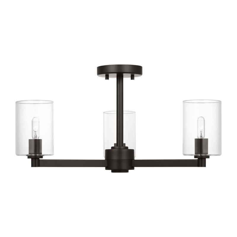 Fullton Three Light Semi-Flush Mount from , Midnight Black