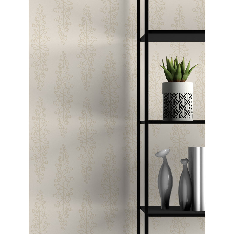 Rouleau de papier peint L 33 pi x l 20,5 po Grapevine, Neutre