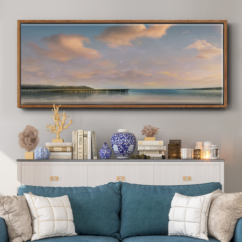 Pastel Sunnset- Framed Canvas