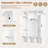 Modern All-in-One Hall Tree with Adjustable Shelves, Dual Side Cabinets, 7 Hooks, and Open Compartments for Entryway Organization.-129594889