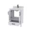 Meuble-lavabo simple 24 po avec plateau en quartz blanc Rooh-101808823-101808826