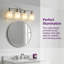 Applique murale moderne 24 po à 4 lumières pour salle de bain 24 lumières en nickel avec abat-jour en verre givré blanc laiteux-1080949345-1083227891