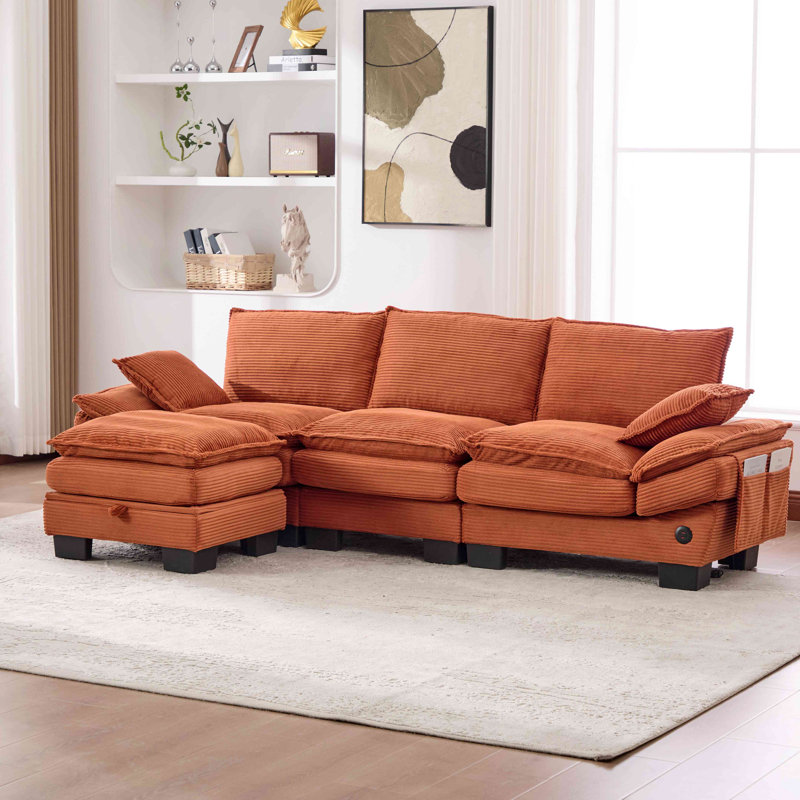 Canapé modulaire modulaire, canapé à assise profonde, canapé en velours côtelé, meubles rembourrés confortables pour salon, appartement, studio, bureau, ayant plusieurs combinaisons