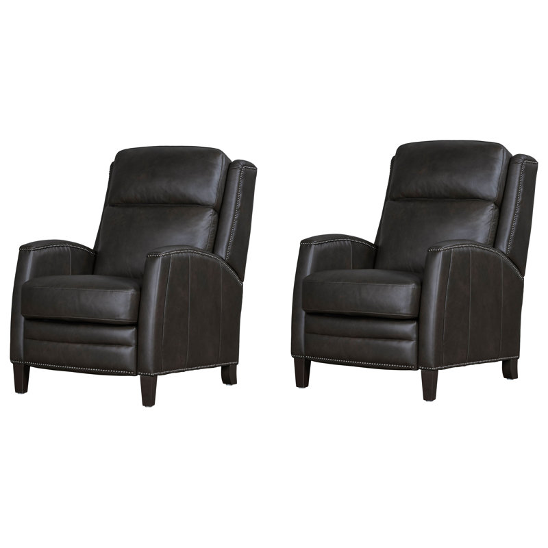 Ensemble de deux fauteuils inclinables manuels Hamwi, Ardoise noire