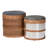 Critchlow Norfork 2pcs Round Abstract with Storage Ottoman Set