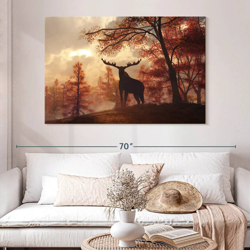 Brampt Autumn Moose, 34" H x 51" W
