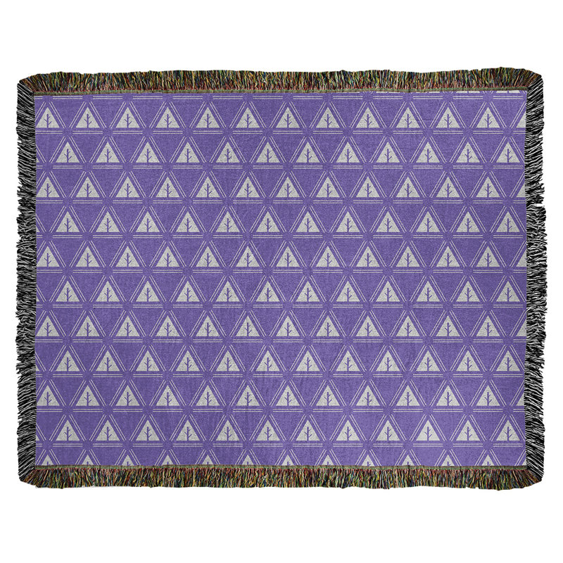 Couverture en coton Theo Nath, l 50 po x L 60 po, Jaune / Mauve