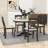 Moneke 5-Piece Dining Table Set, Wooden Kitchen Table with Upholstered Chairs