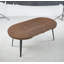 Table extensible, table de salle à manger, table de bureau, table basse, pieds en métal, plateau en MDF, 100/140 / 180X100X75Cm, couleur noyer-1076915834