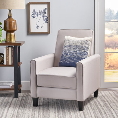 Cantalupo 26.75" W Manual Push Back Upholstered Club Recliner