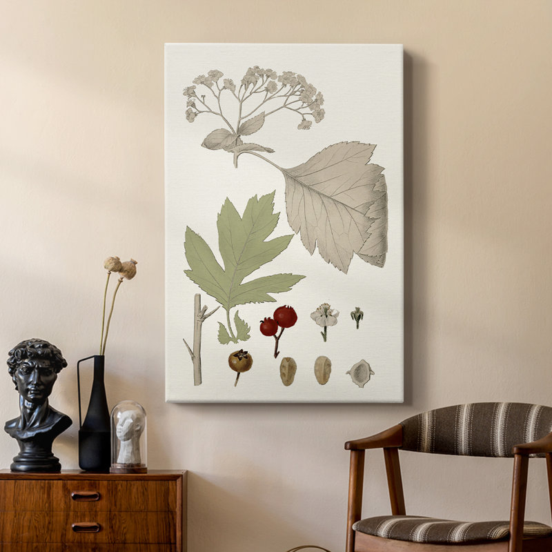 Leaves & Berries II -Custom Wrapped Gallery Cavas, 27" H x 18" W