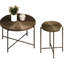 Table en noyer foncé - Housse imperméable, pieds en métal robustes, aspect cylindrique vieilli dans la chambre 2, forme noire solide-1522736563
