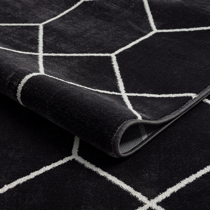 Tapis tissé à motif géométrique Trellis