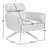 Mccully Genuine Leather Swivel Armchair, Mid-Century Modern Accent Chair