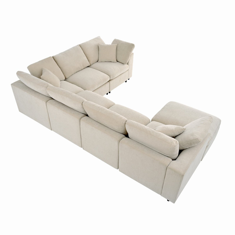 Canapé modulaire rembourré Avrilynn, Beige