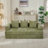 Green Chenille Convertible Floor Sofa Bed – 3-in-1 Lounge Couch-109284690
