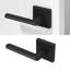 Levier de porte simple Mirra de conception moderne dissimulée ne tournant pas (garde-robe, garde-manger ou couloir) - style minimaliste élégant en noir mat-114645940