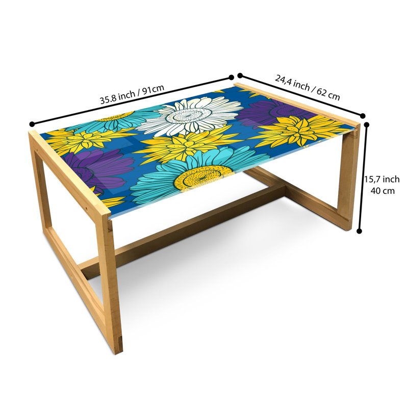 Jahvari Sled Coffee Table, 40cm H x 91cm W x 62cm D