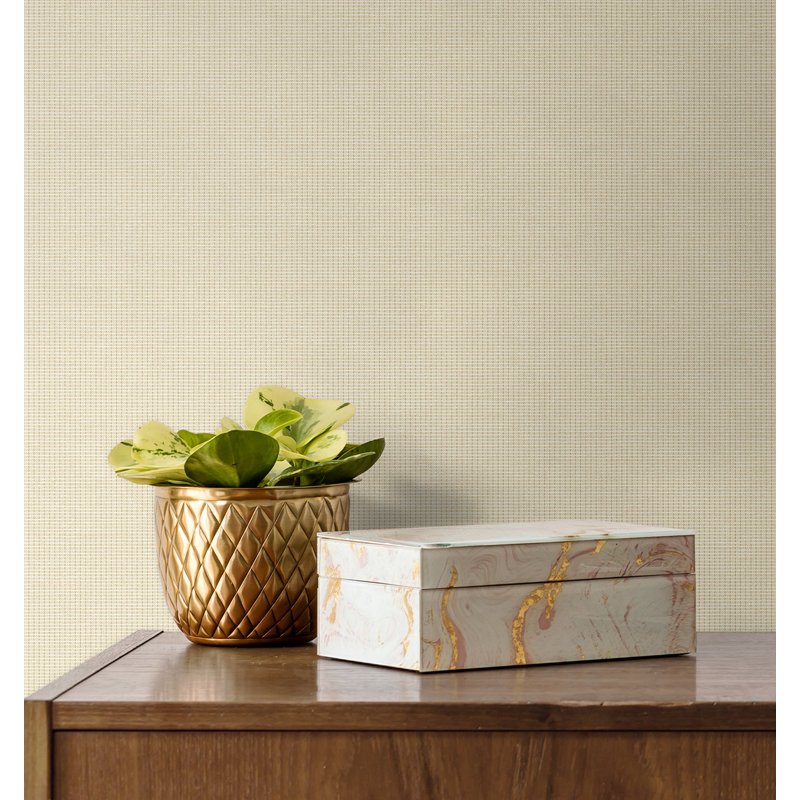 Papier peint L 27 pi x l 27 po Asja, Beige