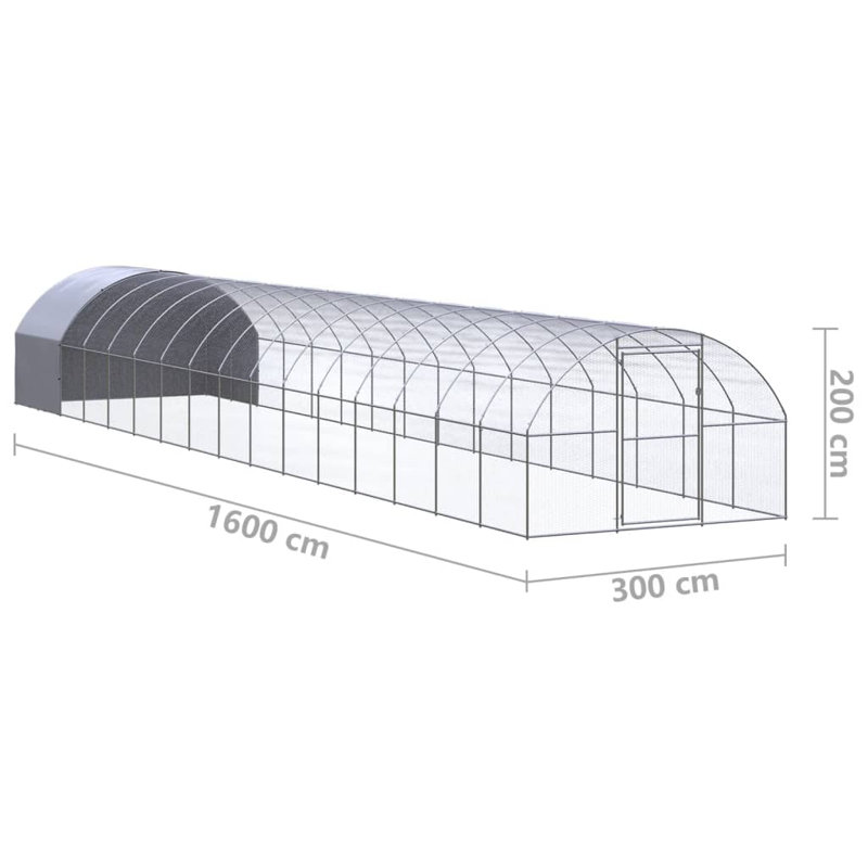 Peri Chicken Coop with Chicken Run, 200cm H x 300cm W x 1600cm D