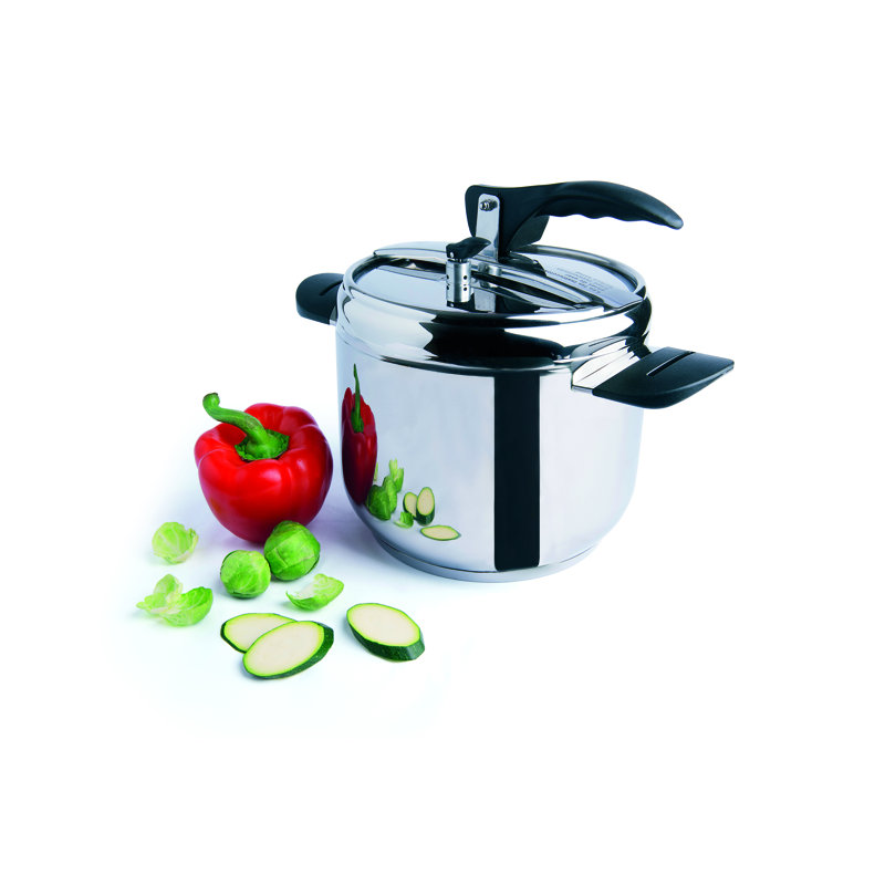 Excelsa Professional Stainless Steel Pressure Cooker, 26 cm H x 21 cm W x 21 cm D