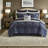 Premium Cal King Bedding Sets, Polyester Jacquard Navy For Modern Home