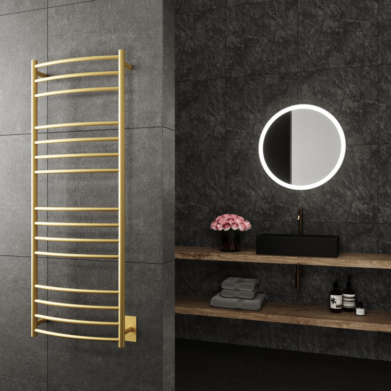 Straight Towel Rail Towel Warmer, Gold