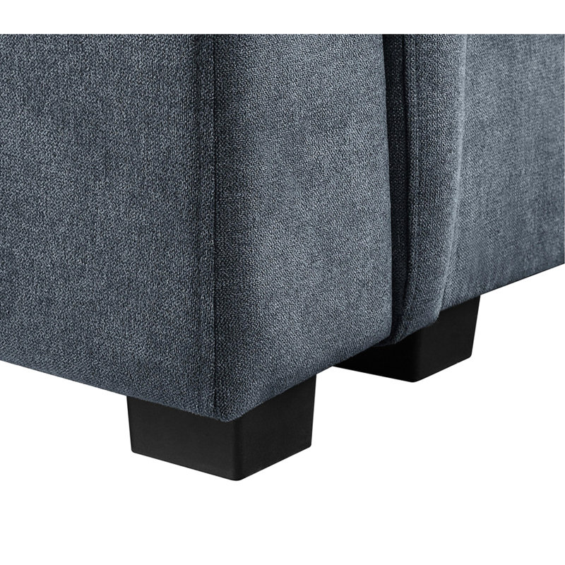 Tissu modulaire de 119 po avec 7 coussins de dossier modulaires à hauteur de 35,06 po, siège modulaire de style Isla, siège de 19 po