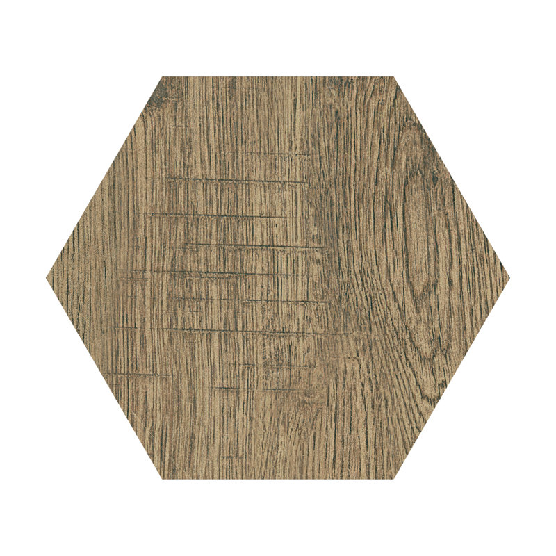 Daltile Sleigh Creek 8-inch Hexagon Glazed Porcelain Wood Look Tile (25 PC Per Carton) (9.37 SQFT Per Carton)