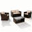 Lilyan 4 Piece Outdoor Rattan Sofa Seating Group with Cushions-1148073650